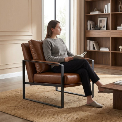 Designer Lehn Stuhl Polster Sofa Sitzer Fernseh Wohnzimmer Sessel Club