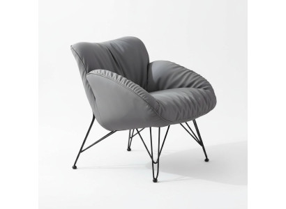Sessel Weich Wohnzimmer Fernseh Sofa Couch Sessel Stuhl Samt Grau