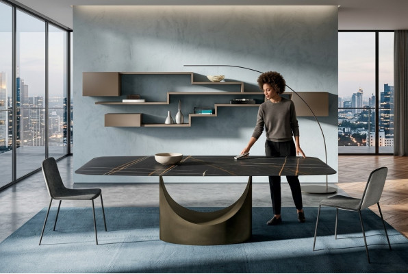 Moderner Esstisch Tisch Tische Esszimmer Luxus Möbel Design Stein Küche Neu