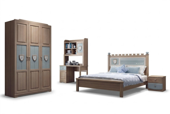 Jugendzimmer Kinderzimmer Set Bett Kommode Kleiderschrank 5tlg Schlafzimmer Neu