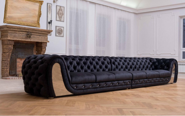 Sofas 6 Sitzer Textil Big Xxl Wohnzimmer Stoff Neu Sofa Couch Polsterung Möbel