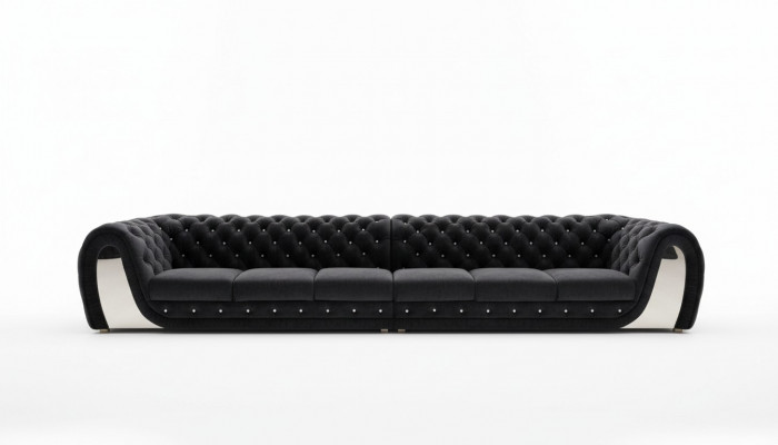 Sofas 6 Sitzer Textil Big Xxl Wohnzimmer Stoff Neu Sofa Couch Polsterung Möbel