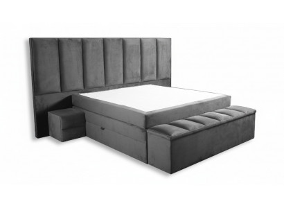 Boxspring Hotel Matratze Schlafzimmer Textil Design Bett Doppel Betten
