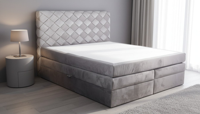 Boxspring Bett Lederbett 180x200cm Hotel Doppelbett Luxus Betten Modernes Neu