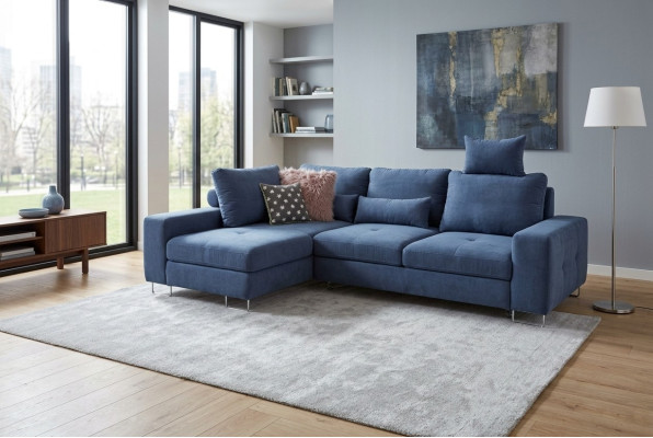 Wohnzimmer Textil L-Form Sofas Sofas Ecke Ecksofa Couch Polstermöbel