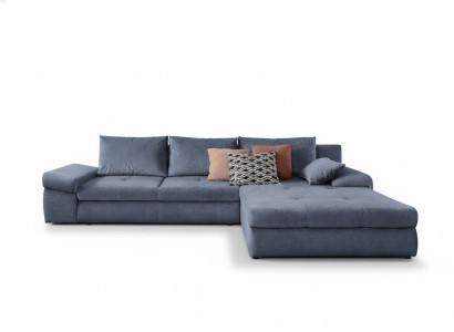 L-Form Sitz Farbe Ecksofa Couch Polstermöbel Wohnzimmer Textil Grau