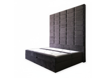 Doppelbett Polster Bett Braun 180x200 Betten Luxus Design Möbel Wand Paneel Neu
