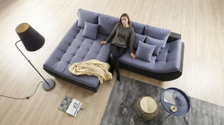 Moderne Design Sofas Couchs Möbel Stoff L-Form Wohnzimmer Ecksofa