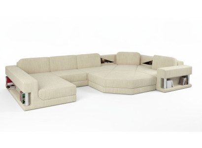 Design Ecksofa Stoff Moderne Sofas U-Form Wohnlandschaft Polsterecke Möbel Neu