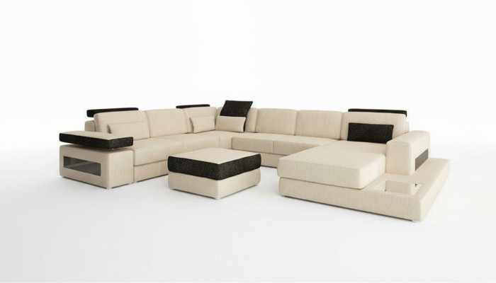 XXL Wohnlandschaft Sofa Couch Polster Sofa Ecke Designer U-Form Ecksofa Neu
