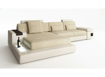 L-form Bettfunktion Couch Leder Sofas Couchen Schlaf Sofa Design Ecksofa