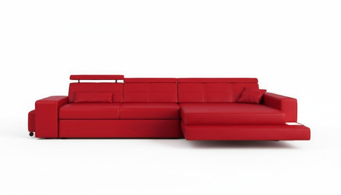 Möbel Ecksofa Leder Sofa Couch Polster Eck Sitz Wohnlandschaft L-Form Neu