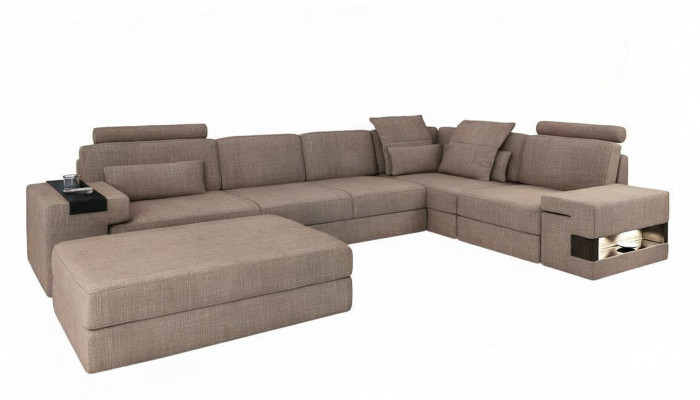 Wohnlandschaft Ecksofa L-Form Sofa Set Design Couch Textil Modern Polster Neu