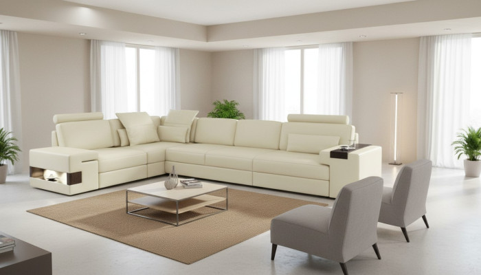 Polstermöbel Sofa Big Sofa Sofa Textil Möbel Schlafsofa Wohnzimmer L-Form Sofa