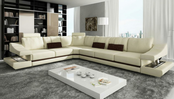 Design Wohnlandschaft Ecksofa Textil Leder Neu Sofas L Form Sofa Couch Polster