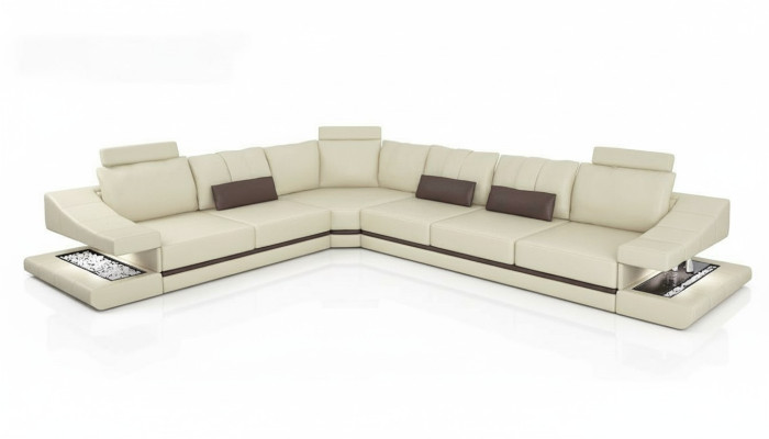 Sofas Ecke Ecksofa Couch Polstermöbel Wohnzimmer Textil L-Form Sofas