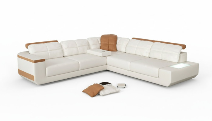 Design Modern Sofa L-Form XXL Couch Ecksofa Leder Wohnlandschaft