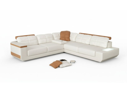 Design Modern Sofa L-Form XXL Couch Ecksofa Leder Wohnlandschaft