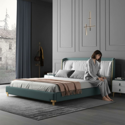 Doppelbett Betten Design Polster Schlafzimmer 180x200cm Modern Holz