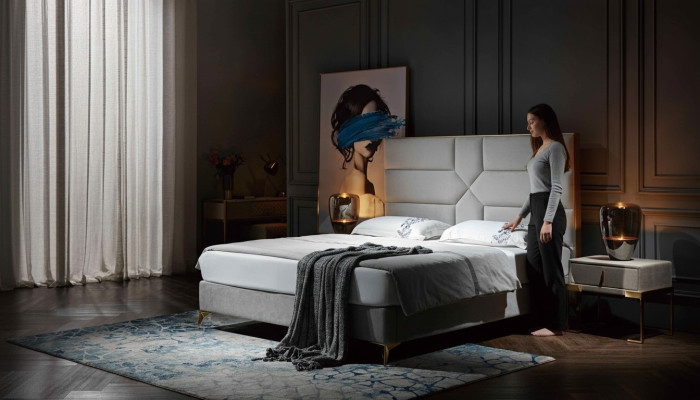 Luxus Design Bett Polster Doppel Hotel Betten Ehe 180x200cm Schlaf Zimmer