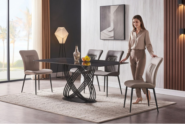 Luxus Tisch Edelstahl Esstisch Esszimmer Esstische Küche Tische Design Metall