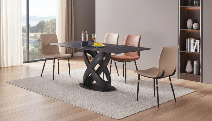 Luxus Moderner Stein Esstisch Möbel Tisch Tische Esszimmer Design Küche Neu