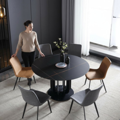 Luxus Tische Runder Tisch Runde Design Edelstahl Möbel Esszimmer Esstische Neu