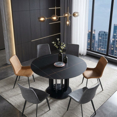 Luxus Tische Runder Tisch Runde Design Edelstahl Möbel Esszimmer Esstische Neu