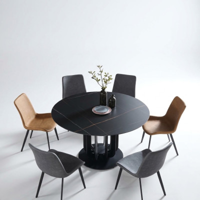 Luxus Tische Runder Tisch Runde Design Edelstahl Möbel Esszimmer Esstische Neu