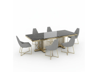 Möbel Tisch Tische Esszimmer Design Küche Luxus Moderner Marmor Esstisch 90x160