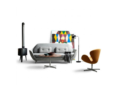 Sofa Wohnlandschaft Relax Sitz Design Couch Lounge Stoff Grau Modern Sofas Neu