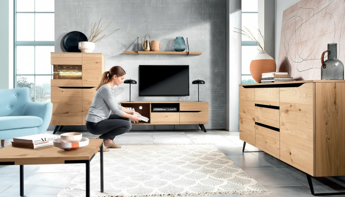Kommode Sideboard Highboard Schrank Anrichte 2 Türen 3 Schubladen Regal Hotel