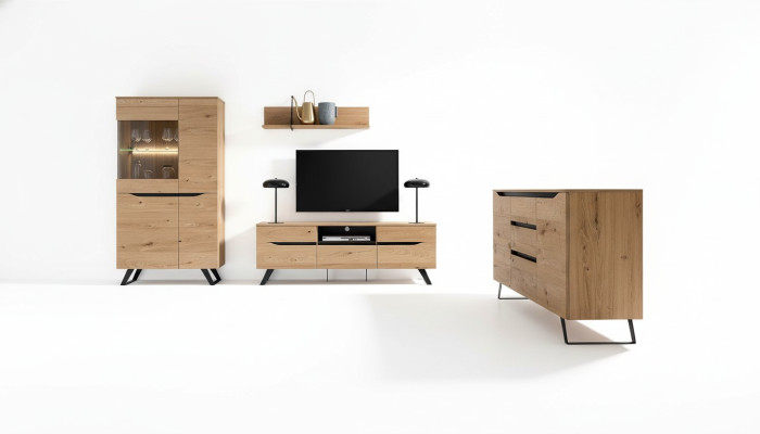 Kommode Sideboard Highboard Schrank Anrichte 2 Türen 3 Schubladen Regal Hotel