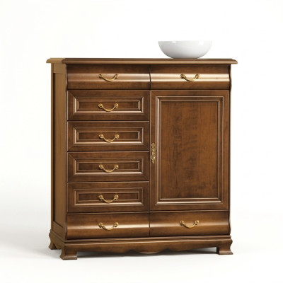 Modern Kommode Braun Kommoden Holz Design Möbel Sideboard Regal Hotel Neu