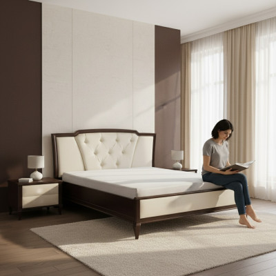 Doppelbett Bett Betten Design Hotel Luxus Polster Ehe Holz 180 x 200cm Möbel Neu
