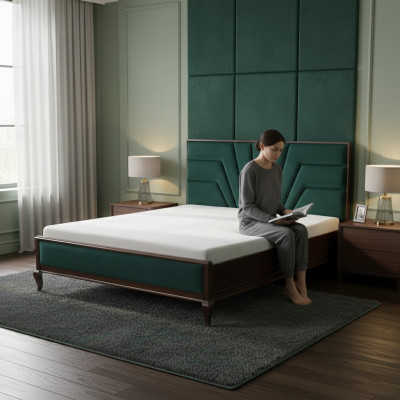Design Doppelbett Bett 180 x 200cm Betten Hotel Luxus Polster Ehe Schlafzimmer