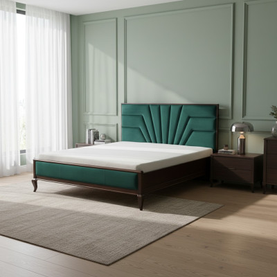 Design Doppelbett Bett 180 x 200cm Betten Hotel Luxus Polster Ehe Schlafzimmer