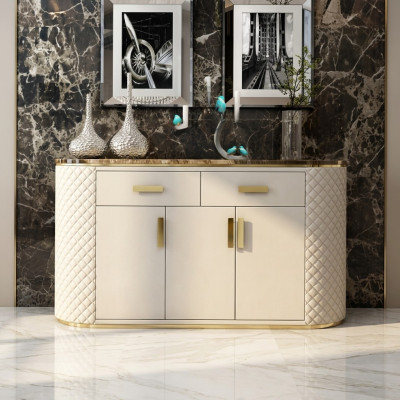 Luxus Sideboard Kommode Schrank Sideboards 3 Türen mit 2 Schubladen