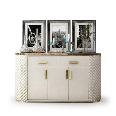 Luxus Sideboard Kommode Schrank Sideboards 3 Türen mit 2 Schubladen
