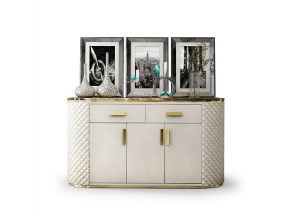 Luxus Sideboard Kommode Schrank Sideboards 3 Türen mit 2 Schubladen