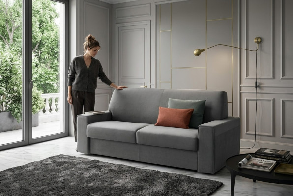 Wohnzimmer Textilsofa Grau Zweisitzer Designer Sofas Polster Sofas 2 Sitzer Neu