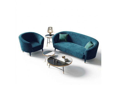 Samt 3 Sitzer Stoff Sofa Wohnlandschaft Relax Sitz Design Couch Lounge Sofas