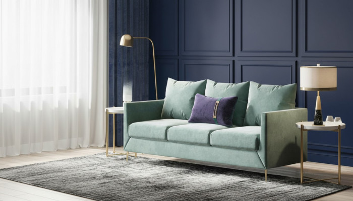 3 Sitzer Stoff Sofa Wohnlandschaft Relax Sitz Design Couch Lounge Sofas Samt