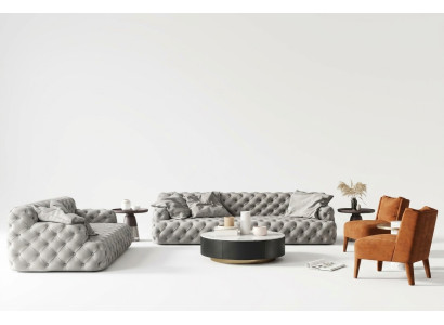 Chesterfield Leder Sofa Dreisitzer Relax Sitz Design Couch Lounge Sofas 234 cm