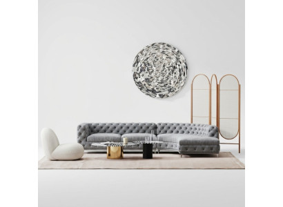 Chesterfield Sitz Design Couch Lounge Sofas Textil Ecksofa L-form Wohnlandschaft