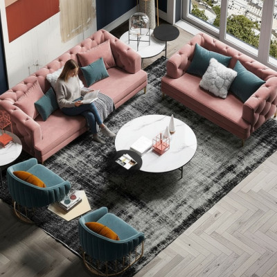 Dreisitzer Relax Sitz Design Couch Lounge Sofas Textil Sofa 3 Sitzer Samt Sofa