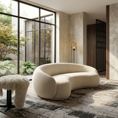 Design Couch Lounge Sofas Samt Sofa 3 Sitz Stoff Rund Club Möbel Eck Garnitur