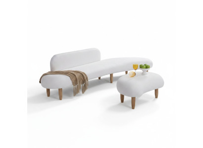 Sofa 4 Sitzer Couchtische Sitz Möbel Wohnlandschaft Polster Textil Modern Stoff