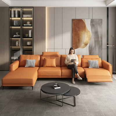 Sofa Couch Modern Relax Sitz Luxus Möbel Wohnlandschaft Ecksofa L-form Polster
