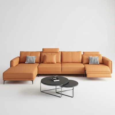 Sofa Couch Modern Relax Sitz Luxus Möbel Wohnlandschaft Ecksofa L-form Polster